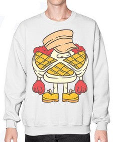Misterious waffle 165# - cartoon food- Sweatshirt - Crew