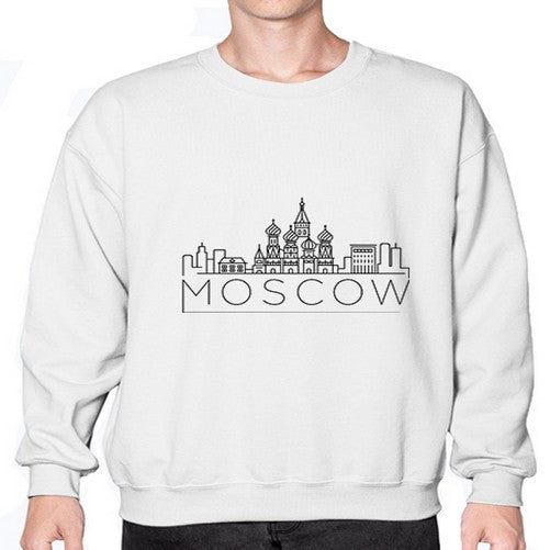 Moscow Minimal Skyline 1353# - cities- Sweatshirt - Crew