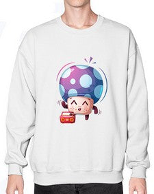 Mushroom 192# - cartoon food- Sweatshirt - Crew