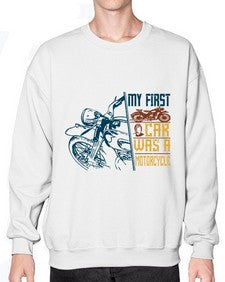 My first car was a motorcycle 47# - motorcycle- Sweatshirt - Crew