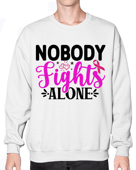Nobody Fights Alone 12# - breast cancer- Sweatshirt - Crew