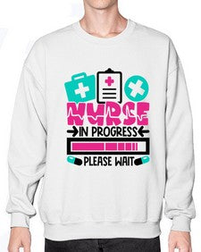 Nurse In Progress Please Wait Style Style 1160# - nurse- Sweatshirt - Crew