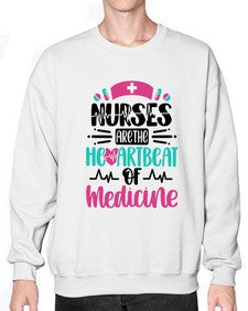 Nurses Are The Heartbeat Style Style 1232# - nurse- Sweatshirt - Crew