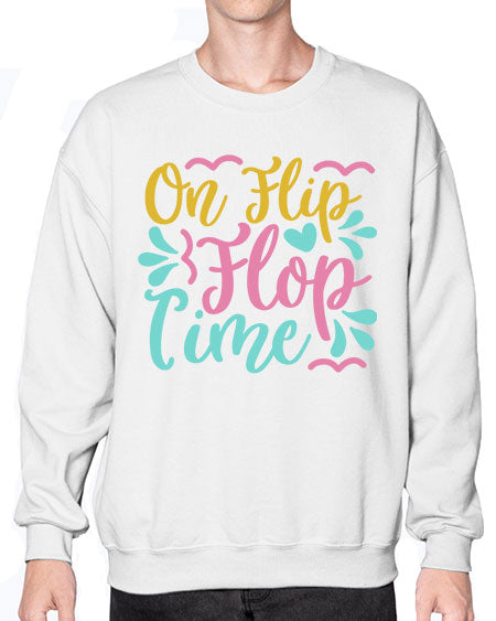 ON FLIP FLOP TIME Style 58# - summer- Sweatshirt - Crew