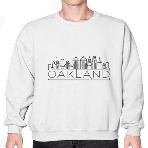 Oakland Minimal Skyline 1514# - cities- Sweatshirt - Crew