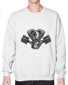 Old garage 53# - motorcycle- Sweatshirt - Crew