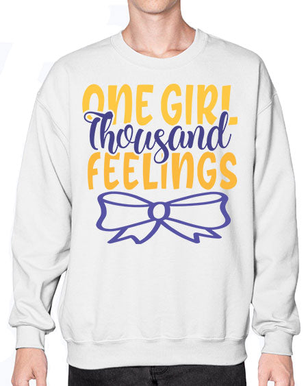 One Girl Thousand Feelings Style 175# - baby- Sweatshirt - Crew
