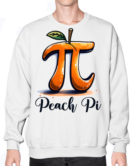 Peach Pi Math Teacher 32# - pi- Sweatshirt - Crew