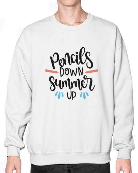 Pencils down summer up 87# - summer- Sweatshirt - Crew