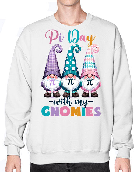Pi Day Gnomies Funny Teacher 18# - pi- Sweatshirt - Crew
