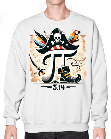 Pirate Pi Day Sublimation Design 39# - pi- Sweatshirt - Crew