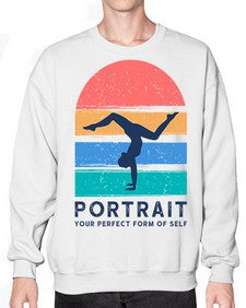 Portrait Your Perfect Form of Self 492# - yoga- Sweatshirt - Crew