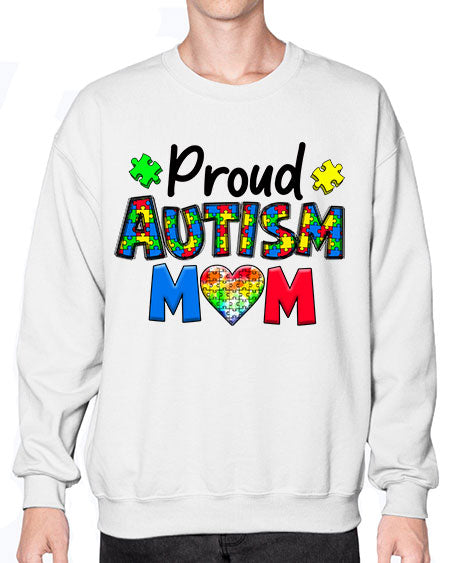 Proud Autism Mom - autism- Sweatshirt - Crew