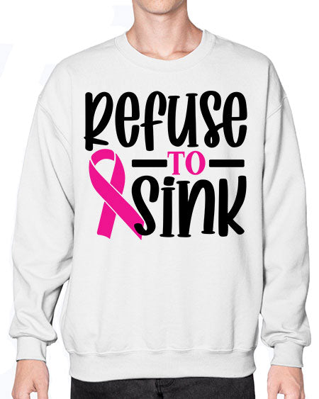 Refuse to Sink 9# - breast cancer- Sweatshirt - Crew