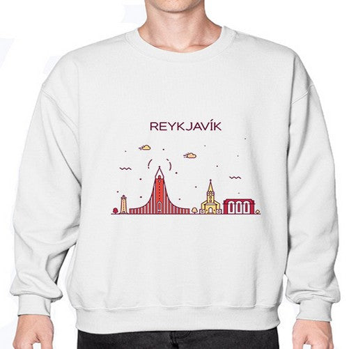 Reykjavik 1719# - cities- Sweatshirt - Crew