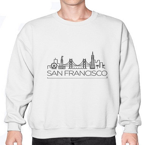 San Francisco Minimal Skyline 1776# - cities- Sweatshirt - Crew