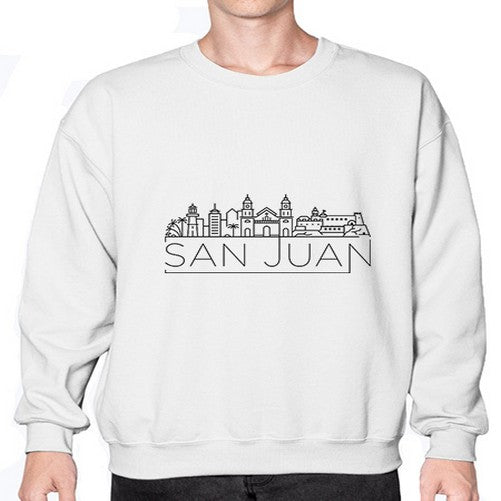 San Juan Minimal Skyline copy 1779# - cities- Sweatshirt - Crew
