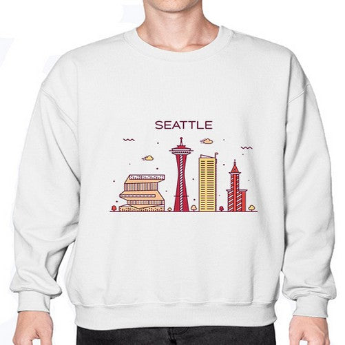 Seattle 1810# - cities- Sweatshirt - Crew