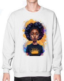Sparkling Black Girl Design 15# - black girls or women- Sweatshirt - Crew