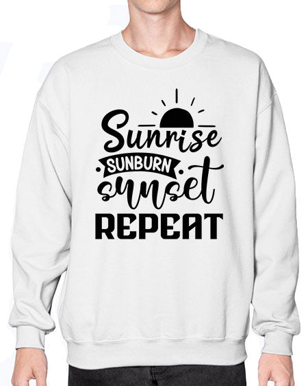 Sunrise sunburn sunset repeat 01# - summer- Sweatshirt - Crew