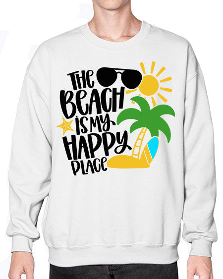 The Beach Is My Happy Place Style 12# - summer- Sweatshirt - Crew