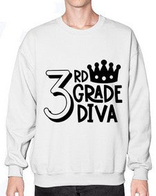 Third Grade Diva 953# - third grade- Sweatshirt - Crew