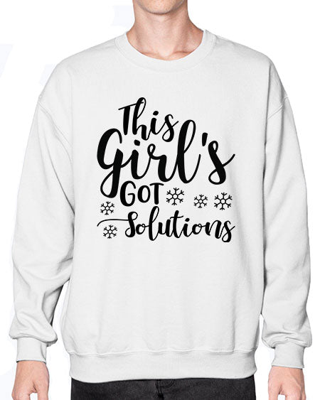 This Girl s Got Solutions 17# - general science- Sweatshirt - Crew