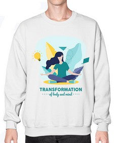 Transformation of Body and Mind 587# - yoga- Sweatshirt - Crew