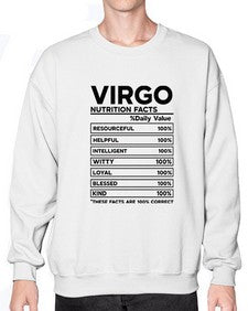 Virgo Nutrition Facts 530# - virgo- Sweatshirt - Crew