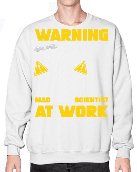 WarningMadScientistAtWorkScientistSkinite Scientist Skinite 13# - general science- Sweatshirt - Crew
