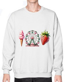 Watercolor Strawberry Fair 1693# - strawberry- Sweatshirt - Crew