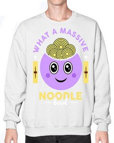 What a Massive Noodle Bowl 1698# - Ramen- Sweatshirt - Crew