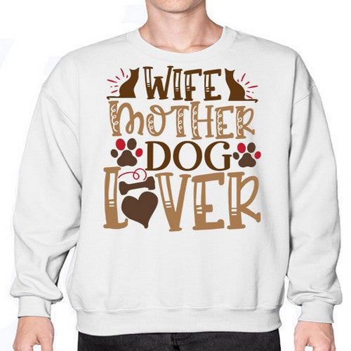 Wife Mother Dog Lover Style 58# - dogs- Sweatshirt - Crew