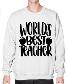 Worlds Best Teacher Style 1657# - teacher- Sweatshirt - Crew