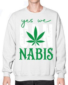 Yes we can nabis 1261# - marijuana- Sweatshirt - Crew