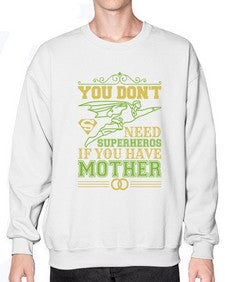 You dont need 271# - cartoon super hero- Sweatshirt - Crew