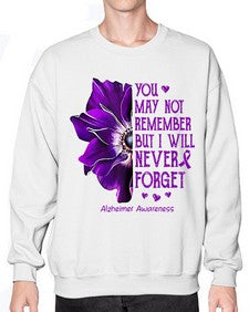 You may not remember but I will never forget alzheimer 223# - alzheimers- Sweatshirt - Crew