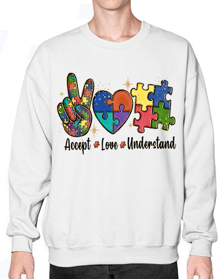 accept love understand 2# - autism- Sweatshirt - Crew