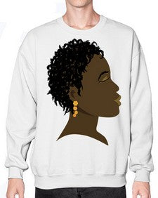 african girl 91# - black girls or women- Sweatshirt - Crew