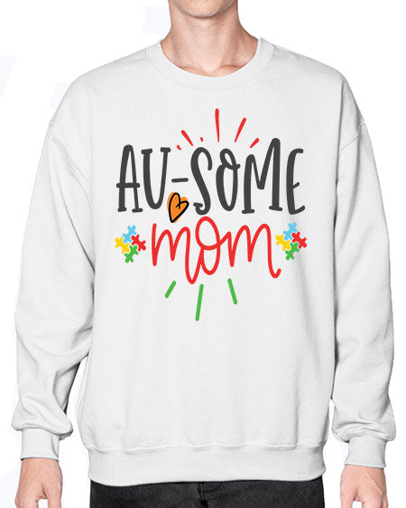ausome mom Style 4# - autism- Sweatshirt - Crew