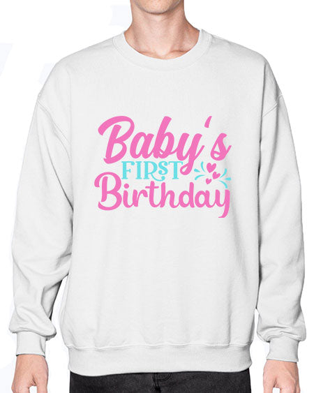 babys first birthday Style 34# - baby- Sweatshirt - Crew