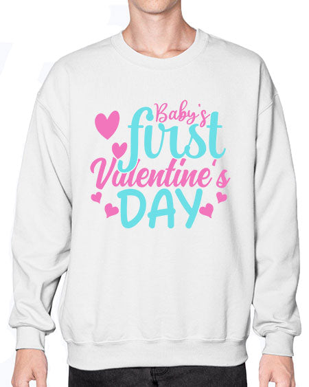 babys first valentines day Style 41# - baby- Sweatshirt - Crew