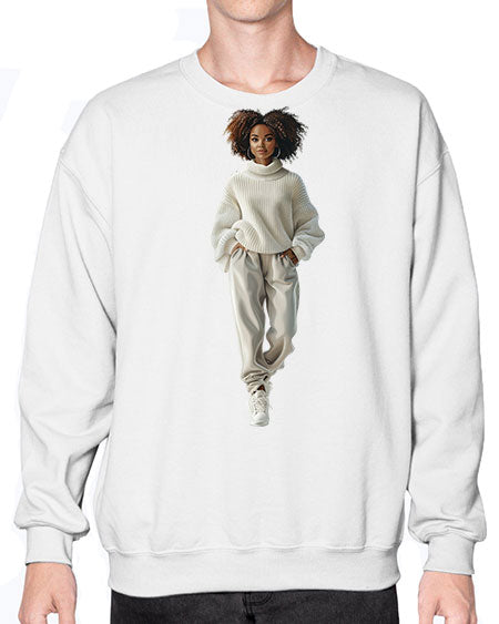 beautiful girl 13# -  fashion- Sweatshirt - Crew