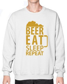 beer eat sleep 644# - beer- Sweatshirt - Crew