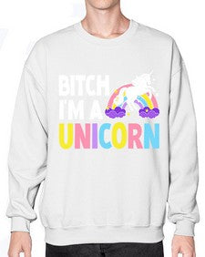 bitch im a unicorn 61# - unicorn- Sweatshirt - Crew