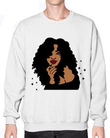 black women - queen 55# - black girls or women- Sweatshirt - Crew
