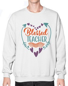 blessed teacherrr 634# - teacher- Sweatshirt - Crew