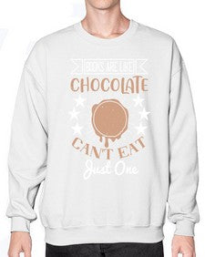 books are like chocolate cant eat just one 57# - chocolate- Sweatshirt - Crew