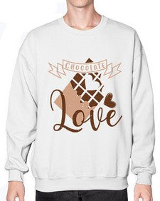 chocolate love 96# - chocolate- Sweatshirt - Crew