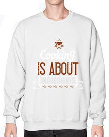 cooking is about ingredients 130# - cooking- Sweatshirt - Crew